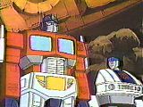 Optimus with his second
      in command, Jazz